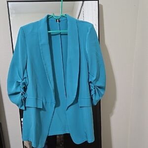 Elegant Turquoise Women's Blazer